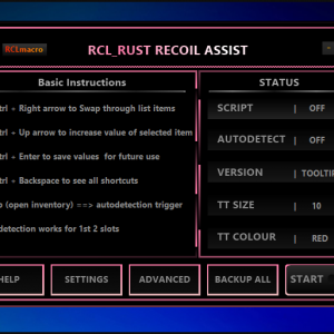 Rust no recoil script ( NEW PATTERNS )